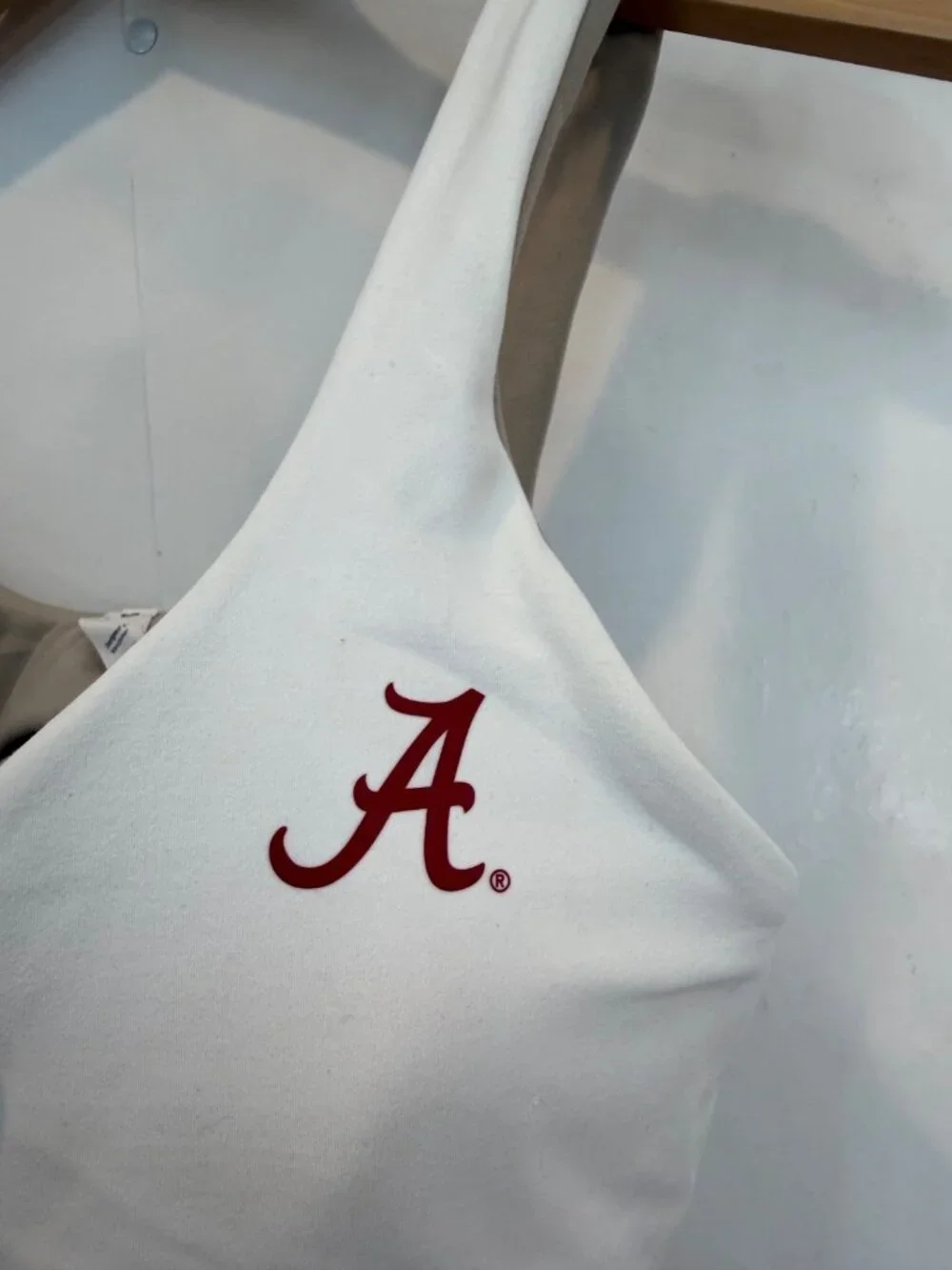Lululemon Women's White Align Tank Top University of Alabama Bama Script A Sz 6